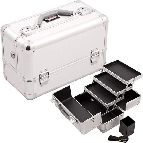 silver metal makeup box|Amazon.com: Silver Makeup Organizer.